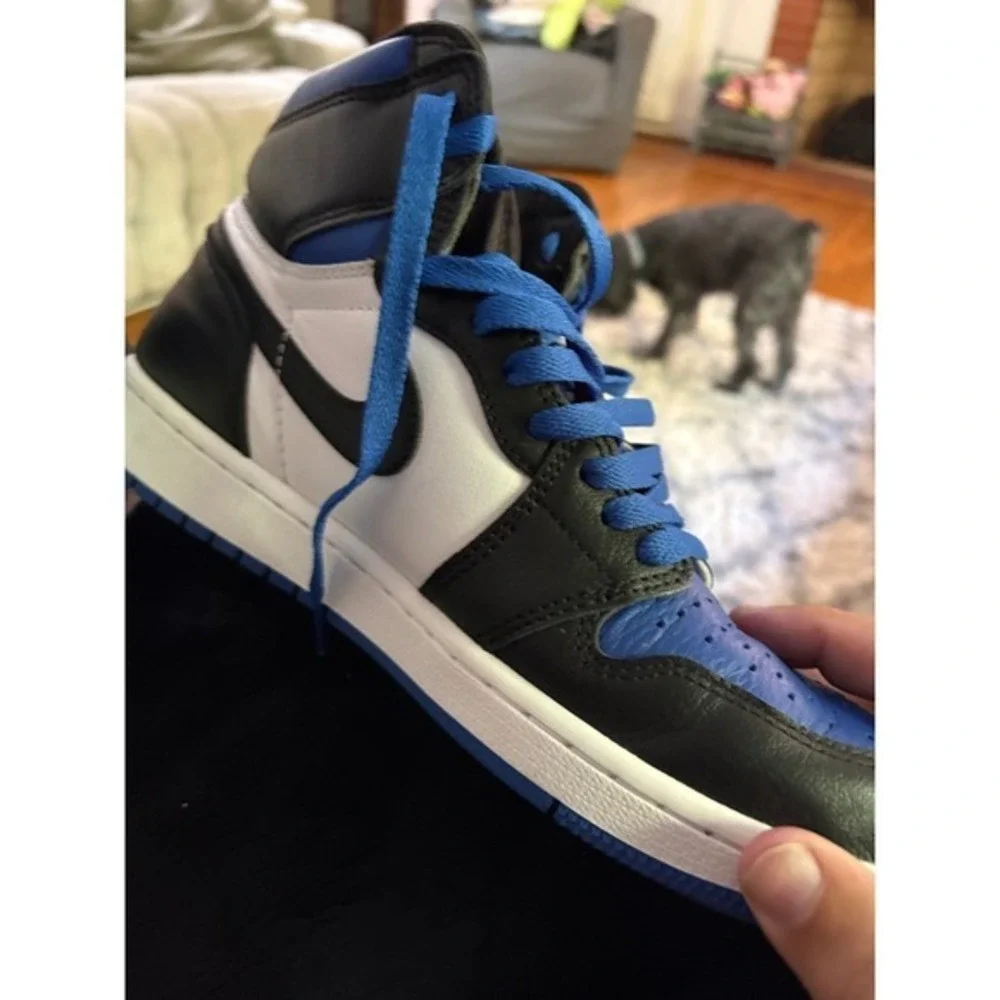 Nike Air Jordan 1 Retro High OG Royal Toe Black White Blue 555088-041 Mens 8.5